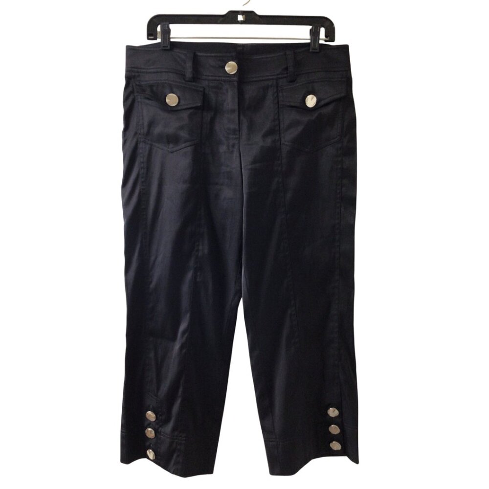 Cache Pants Women’s 10 Black Cropped Crop Trousers